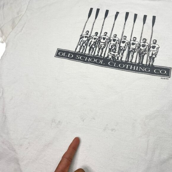 Vintage Old School Clothing Co Rowing Team Single Stitch T-Shirt Size XL - Picture 5 of 8
